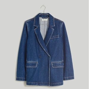 NWT Madewell by J.Crew Denim Blazer in Deardorff Wash Size S